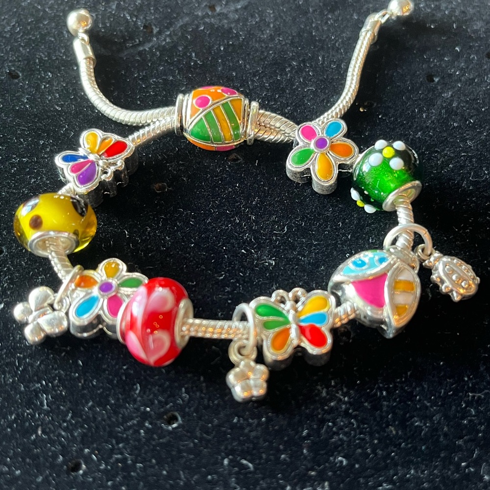 Lampwork Bead Charm Bracelet